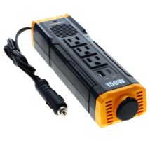 150W Car Power Inverter DC 12V to 110V AC Converter with 3 Charger Outle... - £72.39 GBP