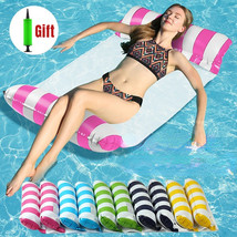 New Water Hammock Recliner Inflatable Floating Swimming Mattress Toy Lounge Bed  - £5.56 GBP