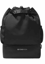 NEW Black Drawstring Beyond Yoga NEW Black Convertible Gym Bag Backpack - $24.44