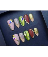 nail art, rhinestone luxury acrylic designer gem glitter nails, matte na... - €23,84 EUR