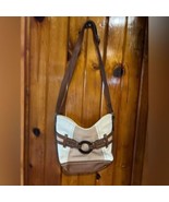 B.o.c Hobo Bag Shoulder Bag Buckle Accent Tan Cream Purse - $608.21 MXN