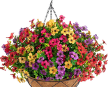 Mothers Day Gifts for Mom, Artificial Hanging Flowers with Basket,Fake D... - $59.97