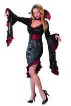 Vampiress Ruffle with Collar Adult Costume - X-Large - £56.39 GBP