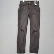 No Boundaries Men Jeans Size 28 Black Stretch Grunge Distressed Slim Fit Denim - £12.20 GBP