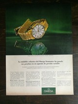 Vintage 1965 Omega Seamaster Watch Spanish Espanol Full Page Original Ad 721 - £5.30 GBP
