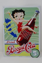 Betty Boop 1997 Drink Boopsi Cola 9.5&quot; x 13&quot; Tin Sign - £14.46 GBP