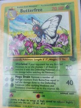  Butterfree 33/64 &quot;d&quot; Error - 1st Edition Jungle - Pokemon Card  MP - £15.45 GBP