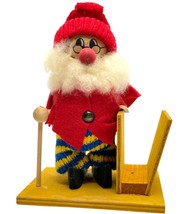 Vintage Swedish Folk Art Wood Santa Elf Tomte Gnome Christmas Figurine Handmade - £39.57 GBP
