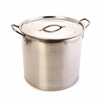 Stainless Steel 20 Qt Quart Stock Pot with Lid Cover Cookware Large Pan ... - £67.55 GBP