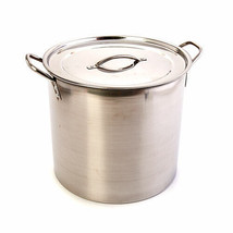 Stainless Steel 20 Qt Quart Stock Pot with Lid Cover Cookware Large Pan ... - £68.90 GBP