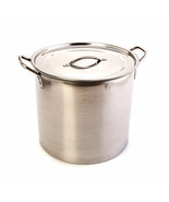 Stainless Steel 20 Qt Quart Stock Pot with Lid Cover Cookware Large Pan ... - £68.90 GBP