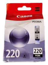 Genuine Canon PGI-220BK Black Ink Tank Factory Sealed NEW - $10.36