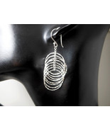 Cut Edge Circle Earrings, Layer Hoop Earrings, Womens Earrings | Sup Sil... - £35.97 GBP