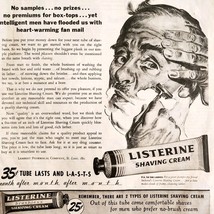 1944 Listerine Shaving Cream Advertisement Beauty Hygiene Hair Care DWJJ7 - $42.01 CAD