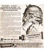 1944 Listerine Shaving Cream Advertisement Beauty Hygiene Hair Care DWJJ7 - $42.03 CAD