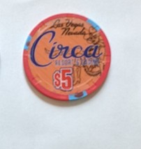 Circa Resort Casino Las Vegas Nevada $5 Casino Chips  - £7.88 GBP