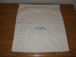 Stella &amp; Dot Drawstring Fabric Protective Bag 16&quot; x 14 1/2&quot; - £9.26 GBP