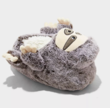 Cat &amp; Jack Jungen&#39; Grau Braune Faultier Aufdruck Slipper Hausschuhe S 13... - $13.98