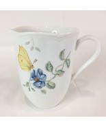 New Lenox Coffee Cup 12oz Butterfly Meadow Dragonfly Mug With Scallop Ri... - £11.85 GBP