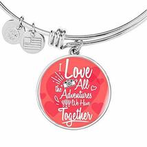 I Love All The Adventures We Have Together (Travel) Stainless Steel or 18k Gold  - £24.48 GBP