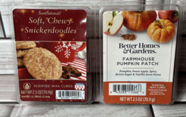 Holiday Scented Wax Cubes Snickerdoodles Cookies Farmhouse Pumpkin Patch 2 Pack - £11.50 GBP