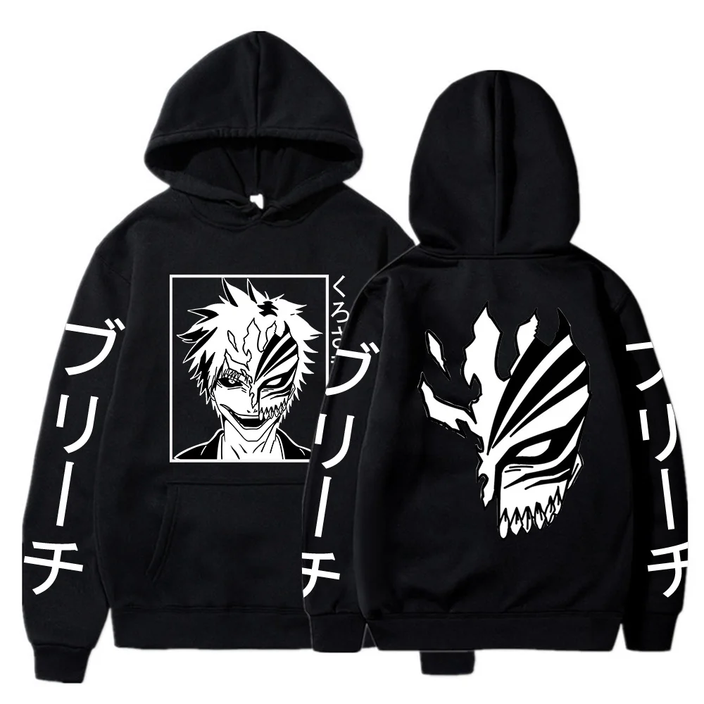  Bleach Hoodies  New Casual Hooded Sweatshirt Harajuku Loose Hoody Streetwear Ov - £67.98 GBP