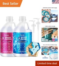 Self-Leveling Crystal Clear Epoxy Resin Kit 1 Gallon for Art and Jewelry... - $67.49