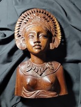 Vtg Goddess Bali Woman Wood Sculpture  Hand Carved Tribal Statue - £29.85 GBP