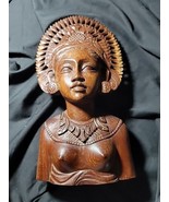 Vtg Goddess Bali Woman Wood Sculpture  Hand Carved Tribal Statue - £29.54 GBP