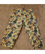 Womens Hilo Hattie Capri Cropped Pants Size M Tropical Aloha Hawaiian US... - £13.16 GBP