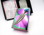 Indian Feather Turquoise Spectrum Rainbow Zippo 2003 Near mint Rare - £89.27 GBP