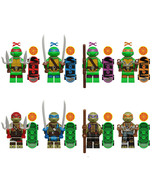 8Pcs Teenage Mutant Ninja Turtles Minifigures Donatello Raphael Casey Mi... - $22.59