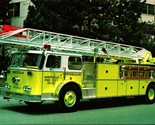1978 Seagrave Aerial Ladder Fire Truck Monticello NY Chrome Postcard UNP - $3.91