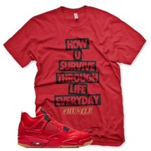 New HUSTLE T Shirt for J1 4 Singles Day Fire Red - £21.23 GBP