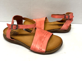MIZ MOOZ WOMEN&#39;S  ANKLE  BUCKLE SANDALS CORAL 37EU / 7US  # A-93 - $44.52