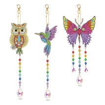 Crystal Craft Wind Chime 5d Double Sided Diy Diamond Art Painting Hanging Decor - £21.54 GBP+