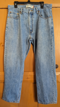 Levis 505 Denim Blue Jeans Straight Leg Relaxed Fit Size 36x29 Actual - $17.34