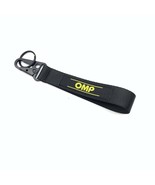 BRAND New JDM OMP Black Racing Keychain Metal key Ring Hook Strap Lanyar... - £7.86 GBP