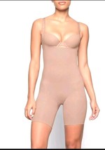 SKIMS Butt Enhancing Shapewear Open Bust Mid Thigh Bodysuit Sz 3X Clay N... - $693.58 MXN