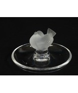 Lalique Crystal Finch Bird Pin~Ring~Ash Tray~Signed~Perfect~Guaranteed A... - €115,12 EUR