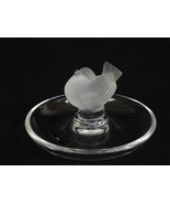 Lalique Crystal Finch Bird Pin~Ring~Ash Tray~Signed~Perfect~Guaranteed A... - £107.65 GBP