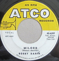 Bobby Darin - Milord / Golden Earrings, Vinyl, 45rpm, 1964, Very Good condition - £3.13 GBP