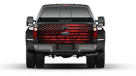 American Flag Camouflage  Red Tailgate Wrap Vinyl Graphic Decal Sticker - £55.30 GBP