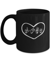 Coffee Mug Funny Love Sign Language Heart  - £15.91 GBP