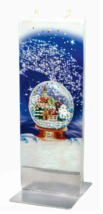 Flatyz Twin Wick Unscented Thin Flat Candle - Snow Globe - $14.84