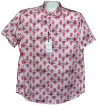 Robert Graham White Red Floral Cotton Stylish Men&#39;s Shirt Size L $198 - £62.06 GBP