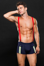 ENVY FIREMAN SHORTS WITH SUSPENDERS MENS COSTUME - €25,72 EUR