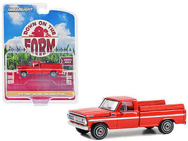 1970 Ford F-100 Pickup Truck Farm Ranch Special Candy Apple Red w Side C... - £14.63 GBP