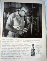 Jack Daniels Charcoal  Mellowed Drop By Drop Magazine Advertising Print Ad 1969 - $5.99