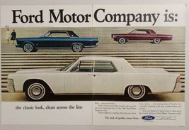 1965 Print Ad Ford Cars Lincoln Continental,Mercury &amp; Ford Galaxie 500 - £13.65 GBP